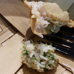 dumplings de camarón?