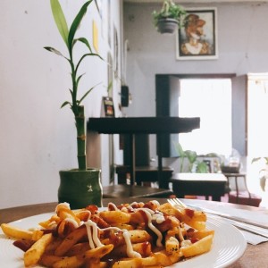 Papas fritas caras 
