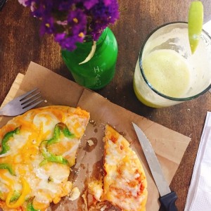 pizza vegetariana & queso 