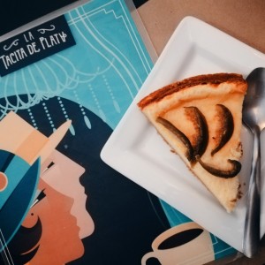 Pie de queso con higo