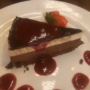 postre tres chocolates