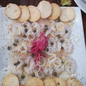 Carpaccio de camarón 