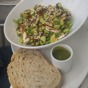 ensalada de queso panela asado