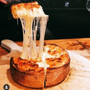 pizza hongos y tocino