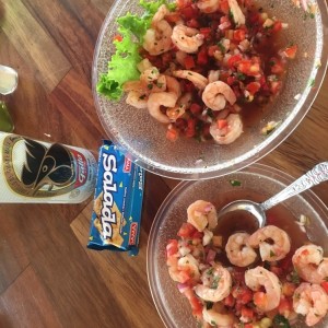 Ceviche de camaron para 2