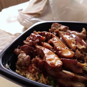 arroz con pollo tereyaki