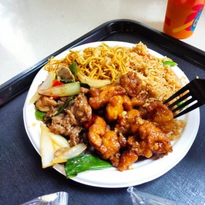 lomito y pollo agridulce 