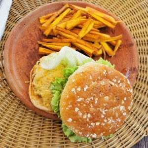 Burger de pescado.
