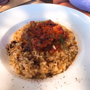 Risotto con carne de cerdo