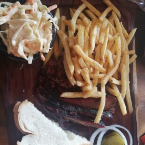 3 meat plate - doble brisket y carne trozada