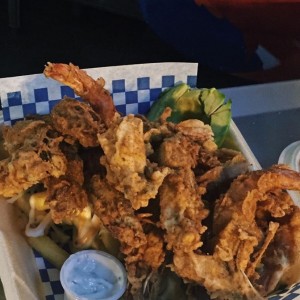 Shrimp & Papas Empanizados