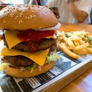 hamurguesa doble con queso
