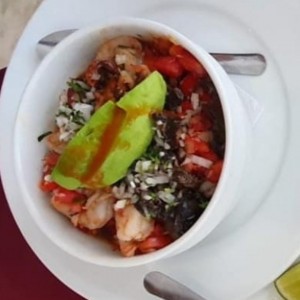 Ceviche de concha y camaron