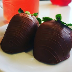 Fresas cubiertas con chocolate