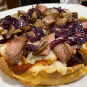 Steak Waffle Pizza