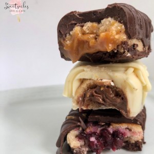 Pasteles con cubierta de chocolate ?