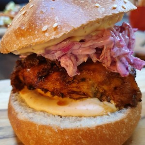 Kraken chicken burger