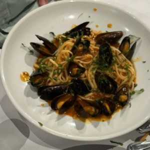 pasta con mejillones