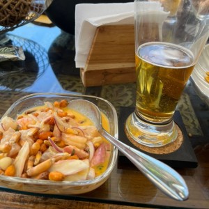 Ceviche de camaron caipirinha 