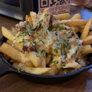 Papas fritas a la carbonara