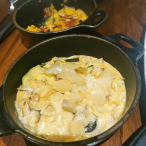 Risotto de la casa y Pure de Camote