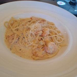 pasta con camarones