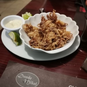 Patitas de calamar empanizadas 