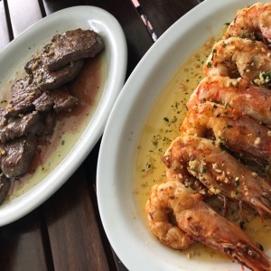 lomito y camarones 