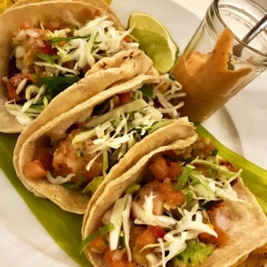 tacos al pastor de mariscos