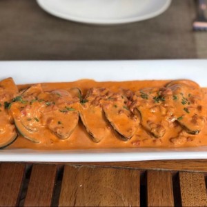 Mejillones con salsa de chorizo