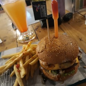 hamburguesa mar y tierra