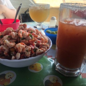 ceviche de 275 +Michelada grande