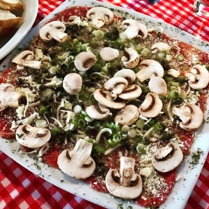 carpaccio and mushrooms