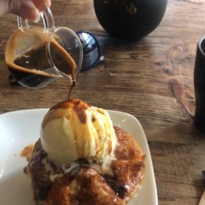 pie de manzana con helado