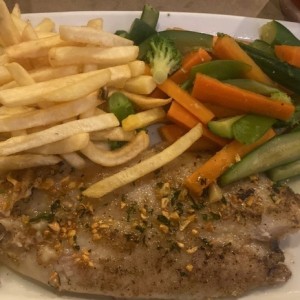 Pescado al ajillo
