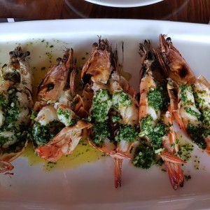 Camarones al Ajillo Open Face