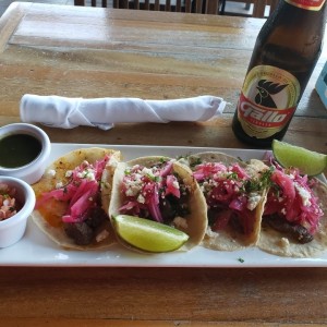 Tacos de Lomito al Molcajete