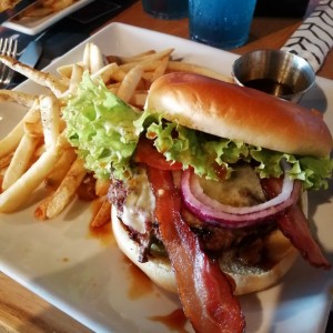 Friday's signature burger 