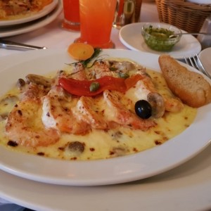 Camarones al Thermidor