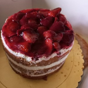 pastel de fresas 