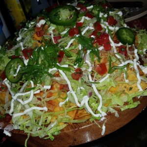 nachos con pollo