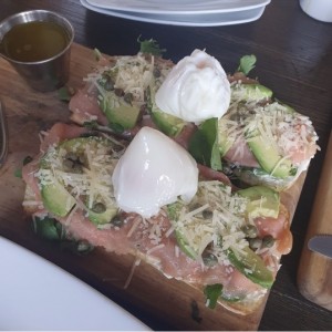 Open face de salmon