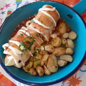 Desayunos - Burrito con carne al pastor adicional