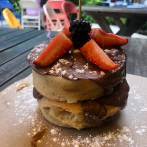 pancakes de nutella (Dulce) (Desayuno)