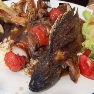 Pincho mar y tierra