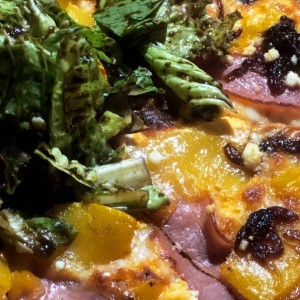Pizza de melocotones