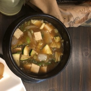 sopa con tofu