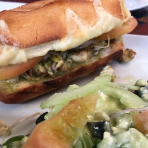 sandwich pollo al pesto 