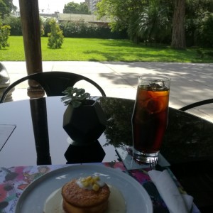 Pastel de Elote y Cold Brew