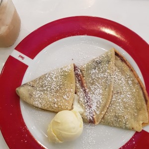 Crepe de Nutella con helado